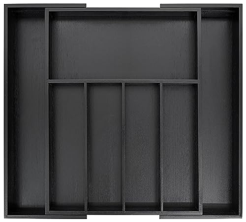 Bamboo Flatware Organizers Without Block Black