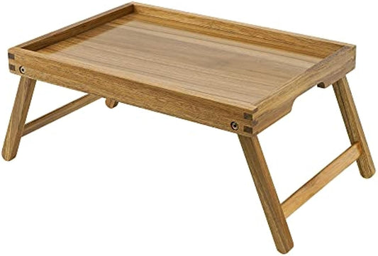 Acacia Wood Breakfast Tray with Legs