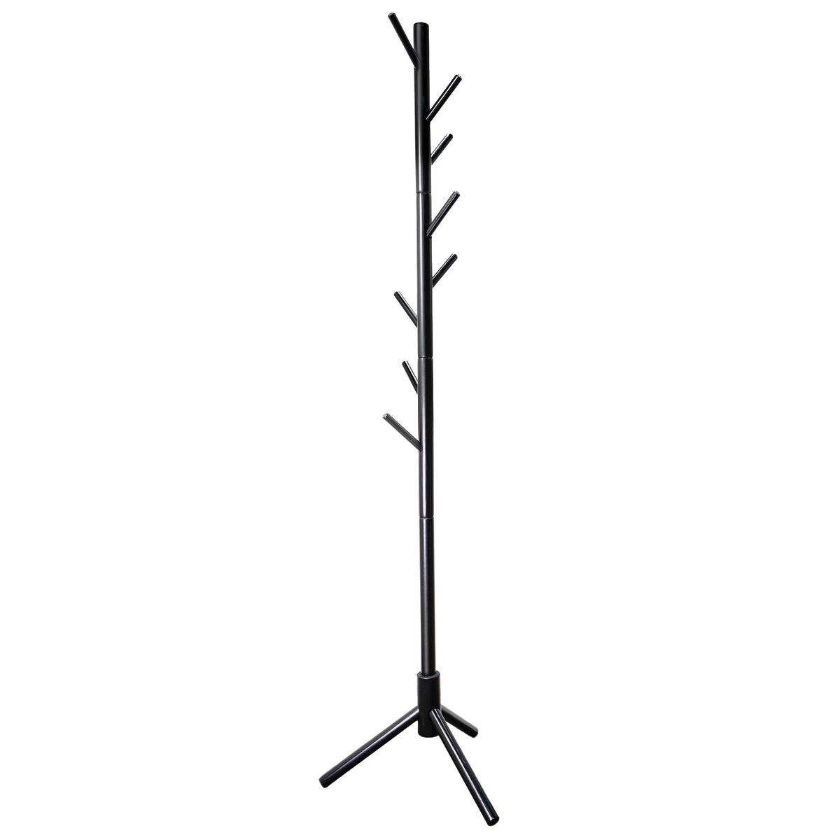 VaeFae Bamboo Free Standing Hall Tree Coat Rack with 8 Hooks