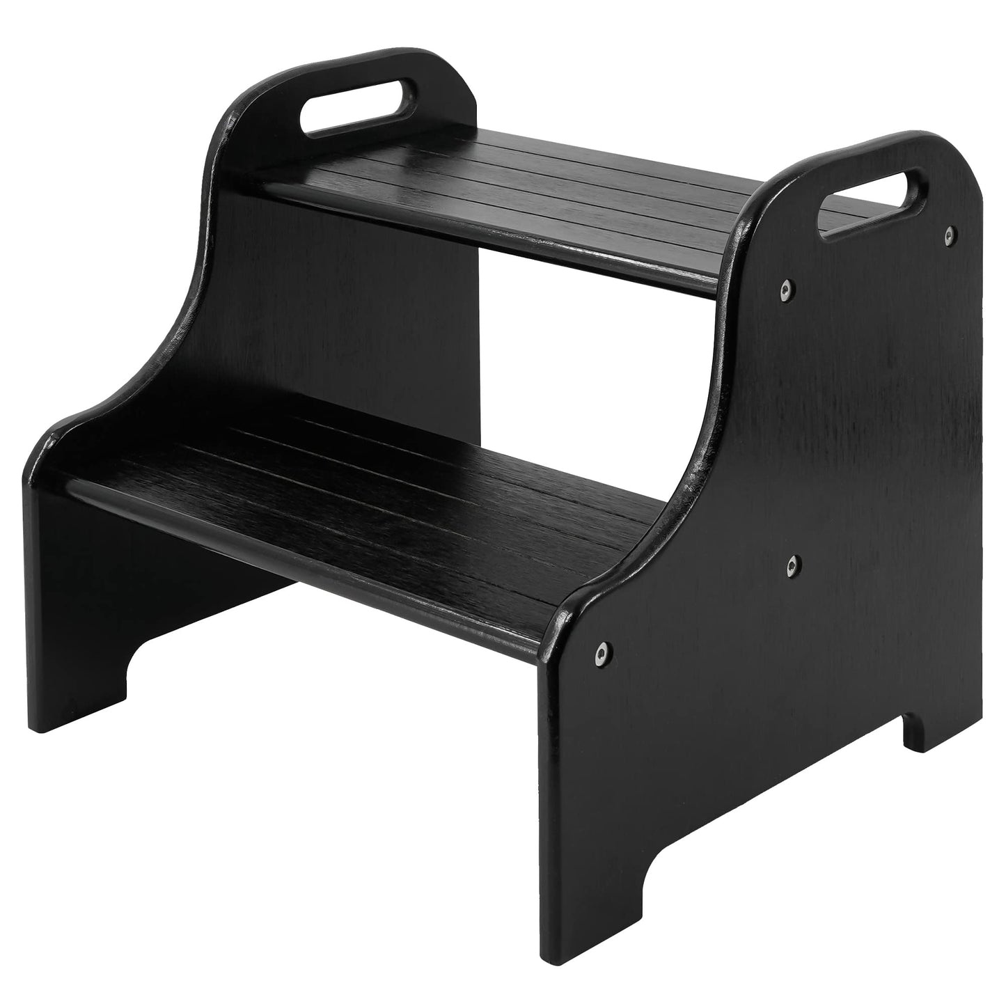 Bamboo Step Stool 2 Steps Black