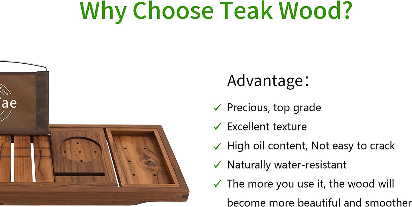 Teak Wood Bathtub Trays Luxury