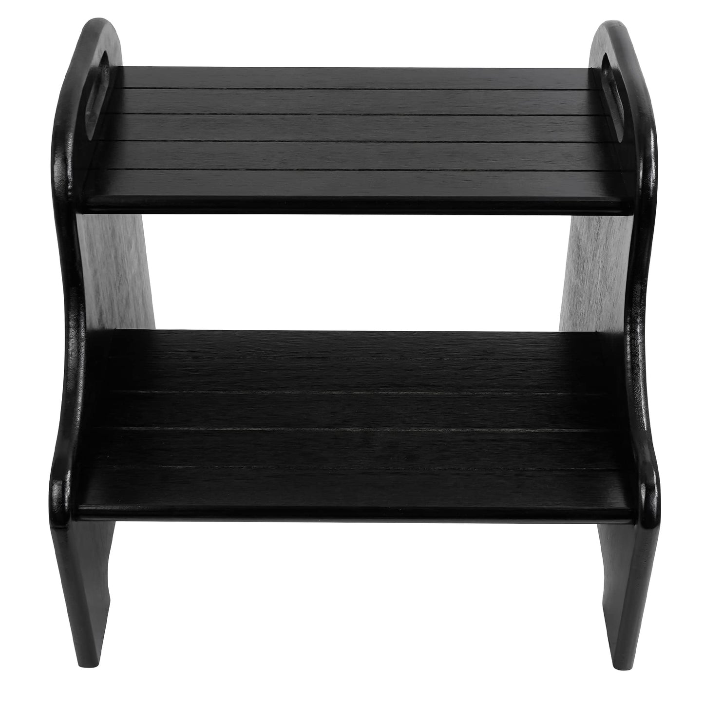 Bamboo Step Stool 2 Steps Black