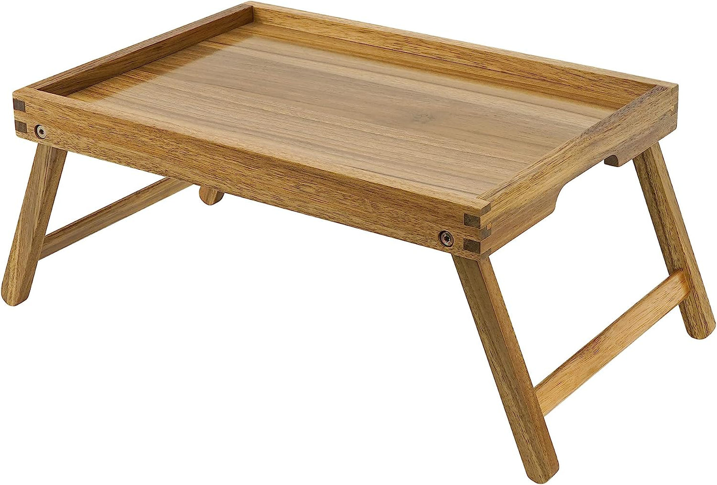 Acacia Wood Breakfast Tray with Legs