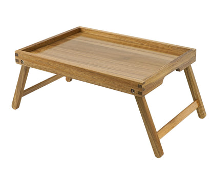 Acacia Wood Breakfast Tray with Legs Large