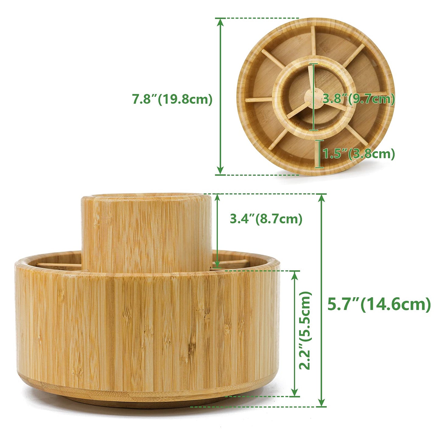 Bamboo Pencil Holders Rotating