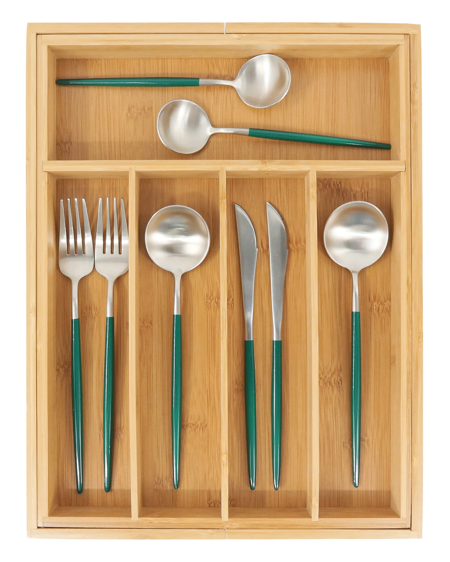 Bamboo Flatware Organizers Small Nature