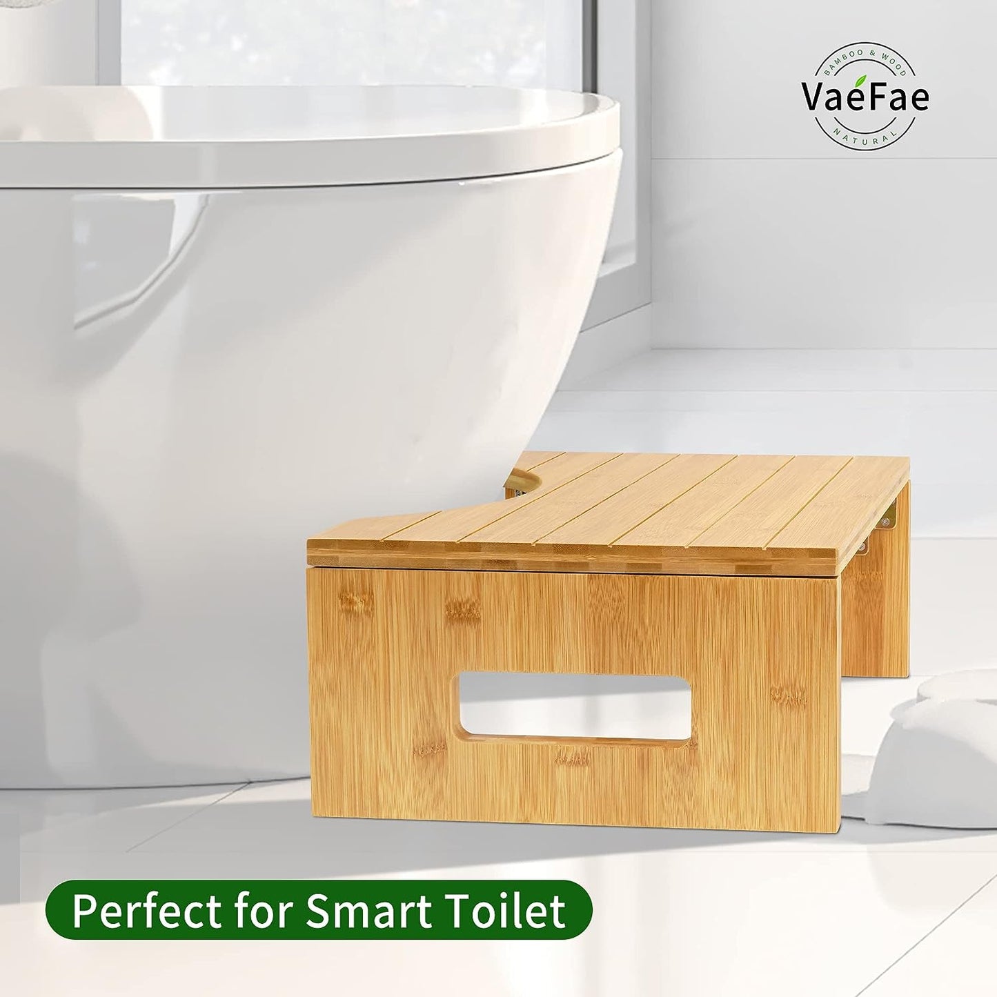 Bamboo Step Stool Toilet Large