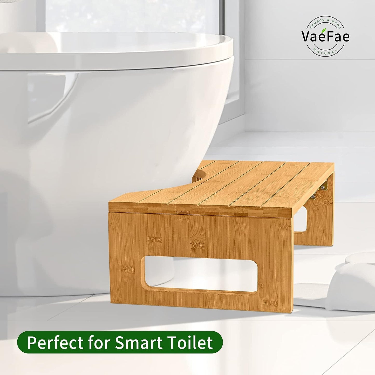 Bamboo Step Stool Toilet Nature