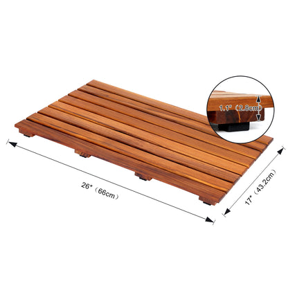 Teak Wood Nature Bathtub Mats Large