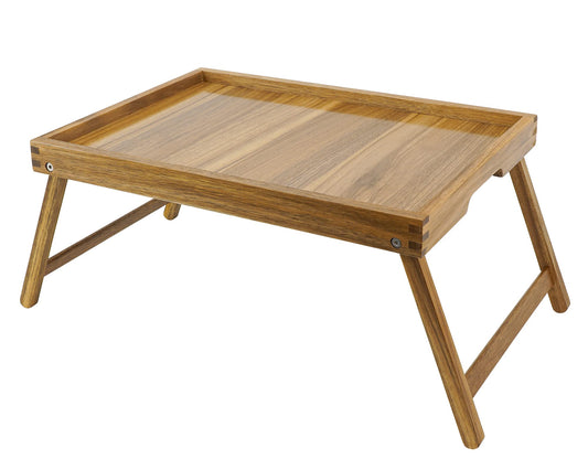 Acacia Wood Breakfast Tray with Legs Large