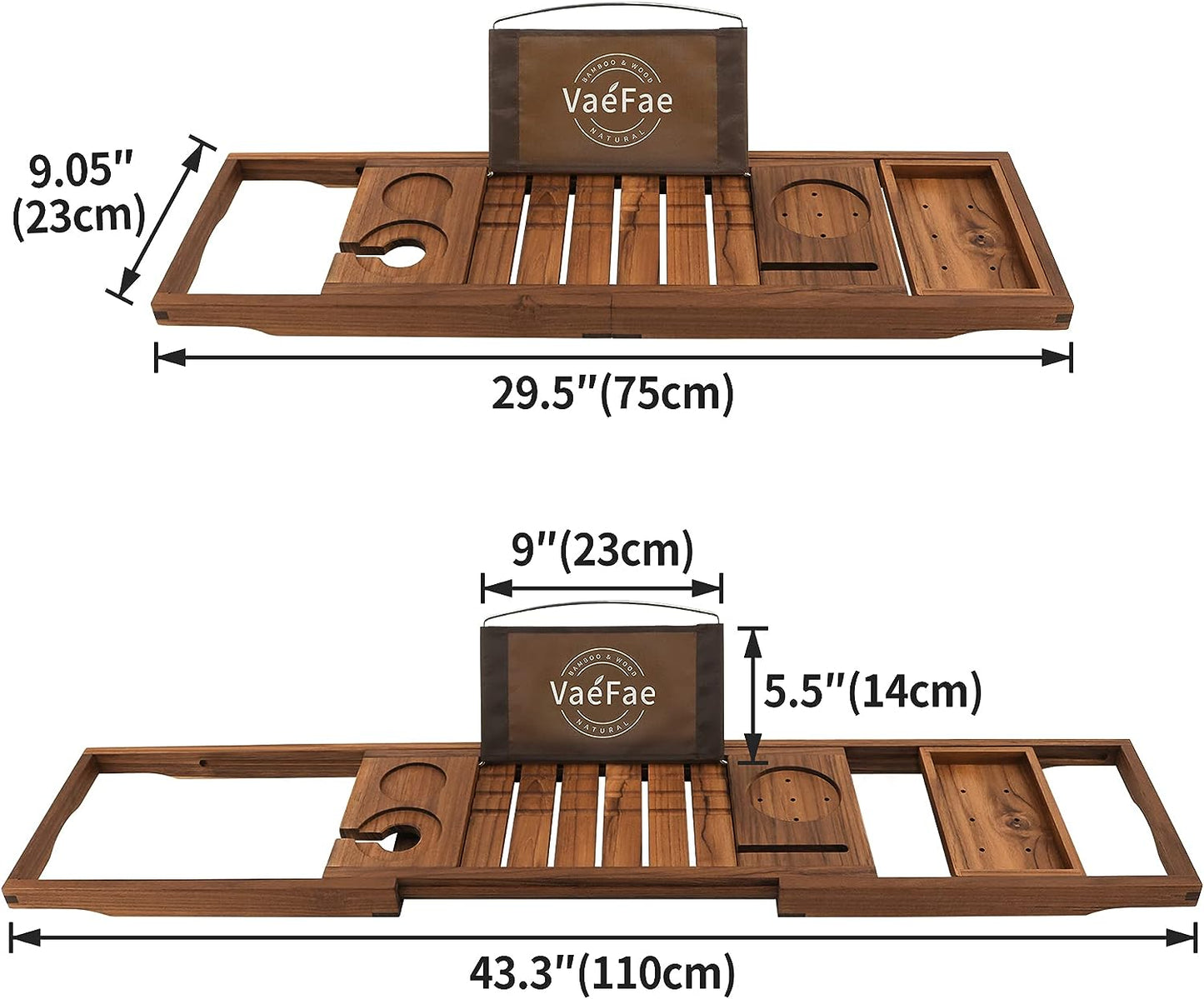 Teak Wood Bathtub Trays Luxury