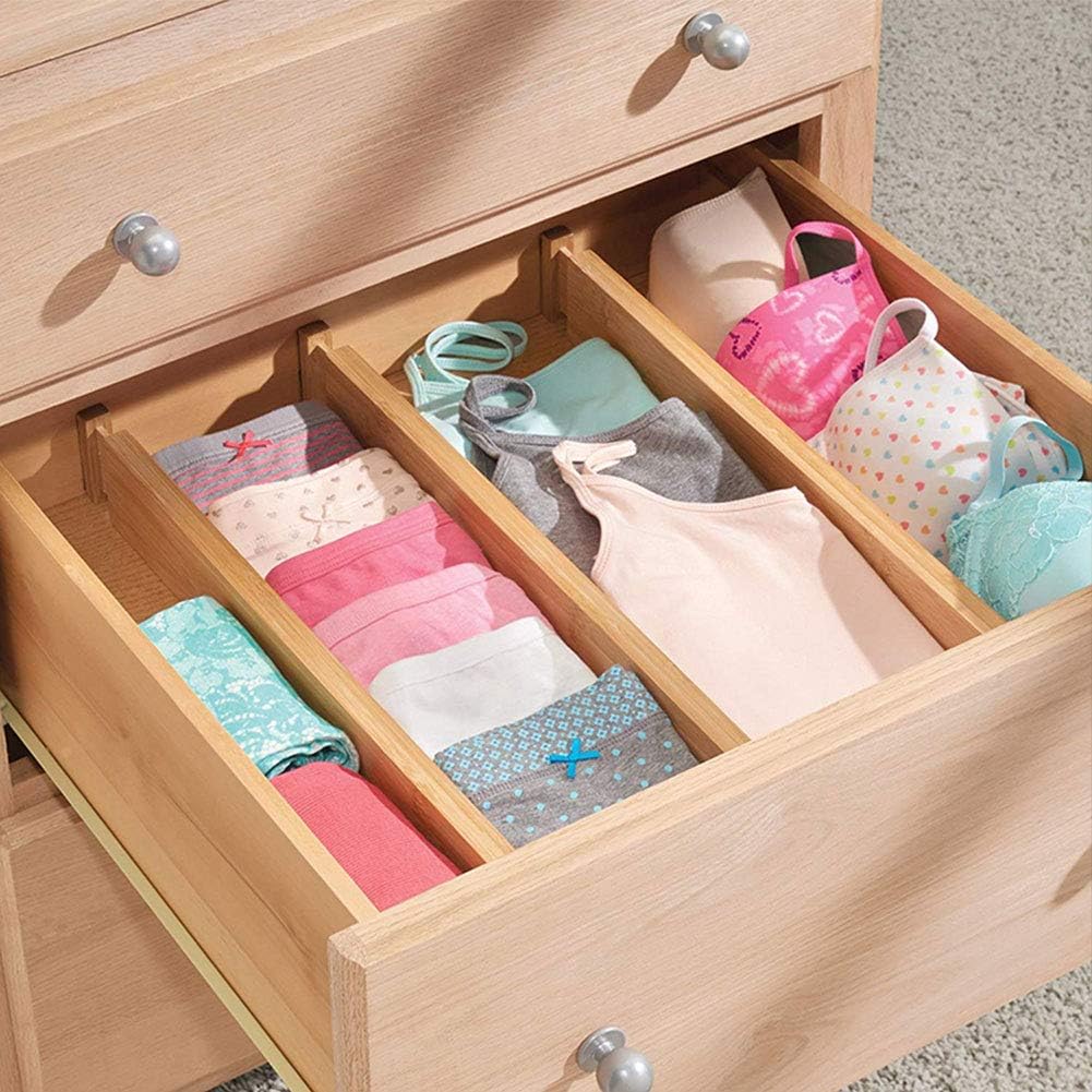 Bamboo Drawer Organizers 6pcs Large