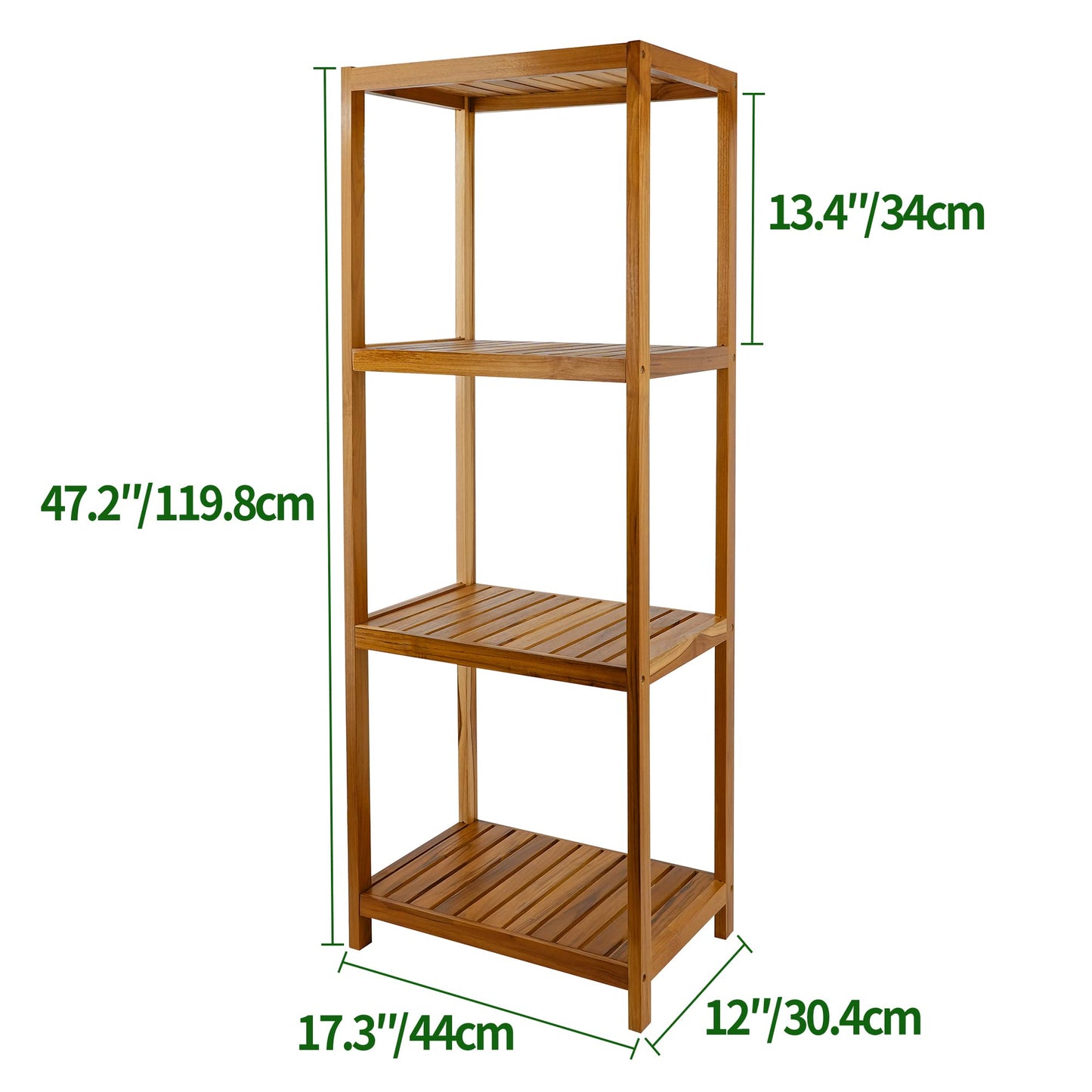 Teak Wood Standing Shelf Units New