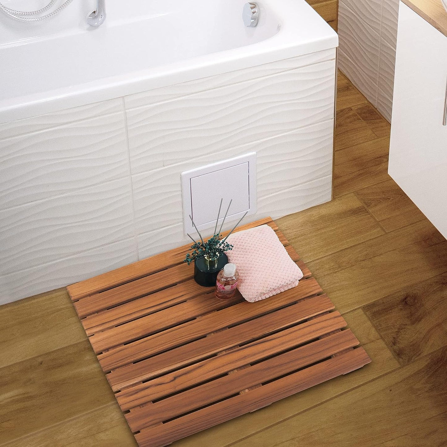 Teak Wood Nature Bathtub Mats Medium