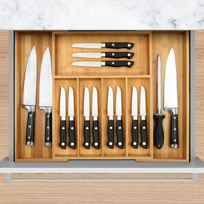 Bamboo Flatware Organizers without Block Nature