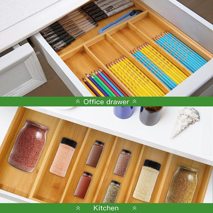 Bamboo Flatware Organizers without Block Nature