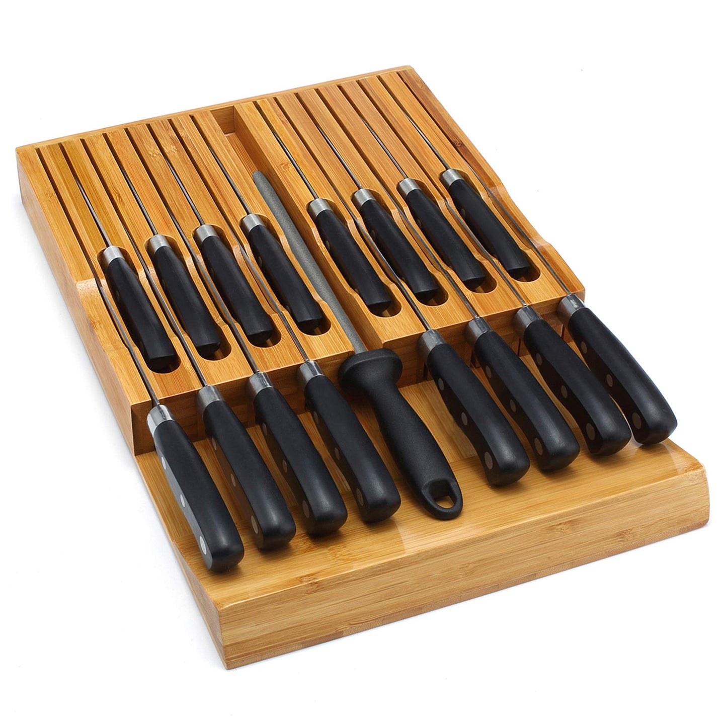 Bamboo Drawer Knife Blocks 6O