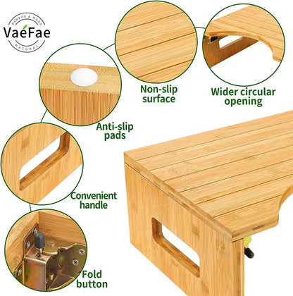 Bamboo Step Stool Toilet Large